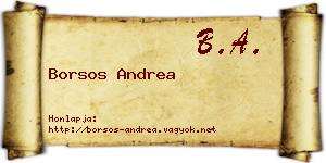 Borsos Andrea névjegykártya