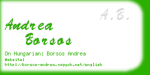 andrea borsos business card
